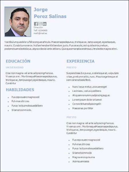 plantilla currículum entrenador de fitness